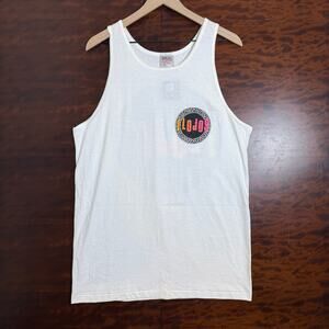 90s Mens Flojos Oneita White Mens Tank Top L
